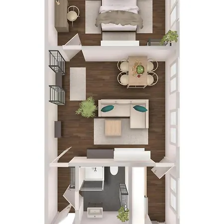 Daire Noble Supreme 80m2 Kamin & Designkueche - Zentrumsnah *